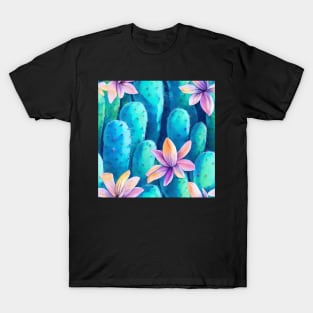 Watercolor cactus plant cactus pattern T-Shirt